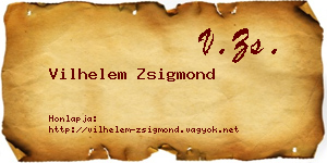 Vilhelem Zsigmond névjegykártya